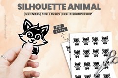 Silhouette Animal |Printable Animal Sticker Product Image 1