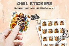 Owl|Printable Animal Sticker Product Image 1