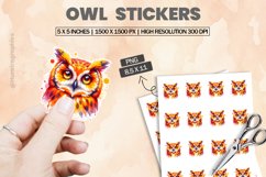 Owl|Printable Animal Sticker Product Image 1