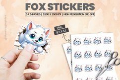Fox|Printable Animal Sticker Product Image 1