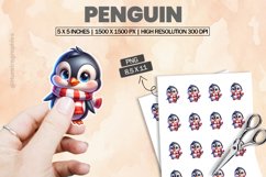 Penguin|Printable Animal Sticker Product Image 1