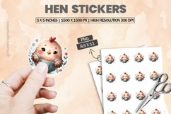 Hen|Printable Animal Sticker Product Image 1