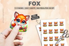 Fox|Printable Animal Sticker Product Image 1
