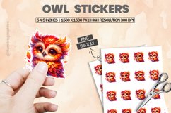Owl|Printable Animal Sticker Product Image 1