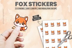 Fox|Printable Animal Sticker Product Image 1