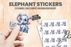 Elephant|Printable Animal Sticker Product Image 1