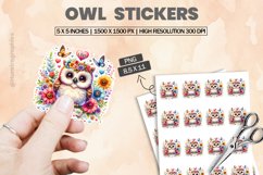 Owl|Printable Animal Sticker Product Image 1