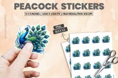 Peacock|Printable Animal Sticker Product Image 1