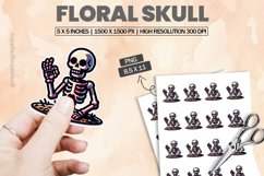 Floral Skull|Printable Animal Sticker Product Image 1
