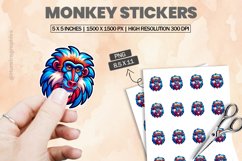 Monkey|Printable Animal Sticker Product Image 1