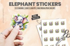 Elephant|Printable Animal Sticker Product Image 1