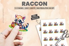 Raccon|Printable Animal Sticker Product Image 1