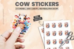 Cow|Printable Animal Sticker Product Image 1