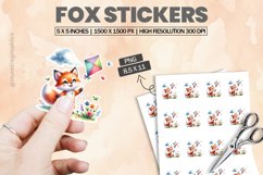 Fox|Printable Animal Sticker Product Image 1