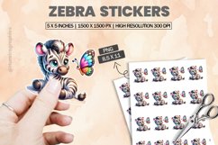 Zebra|Printable Animal Sticker Product Image 1