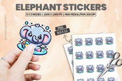 Elephant|Printable Animal Sticker Product Image 1