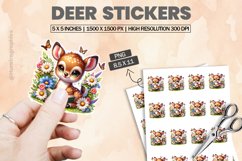Deer|Printable Animal Sticker Product Image 1