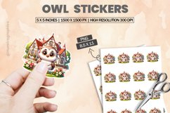 Owl|Printable Animal Sticker Product Image 1