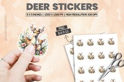 Deer|Printable Animal Sticker Product Image 1