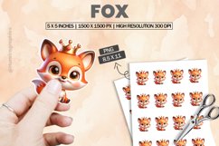 Fox|Printable Animal Sticker Product Image 1