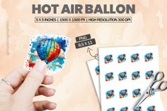 Hot Air Ballon |Printable Animal Sticker Product Image 1