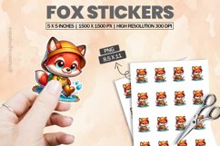Fox|Printable Animal Sticker Product Image 1
