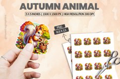 Autumn Animal|Printable Animal Sticker Product Image 1
