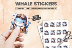 Whale|Printable Animal Sticker Product Image 1