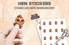 Hen|Printable Animal Sticker Product Image 1
