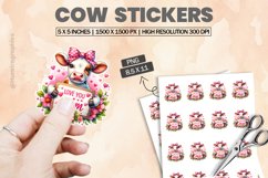 Cow|Printable Animal Sticker Product Image 1