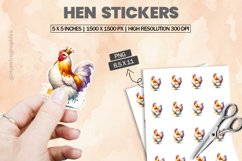 Hen|Printable Animal Sticker Product Image 1