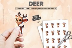 Deer Animal |Printable Animal Sticker Product Image 1