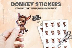 Donkey|Printable Animal Sticker Product Image 1