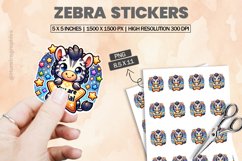 Zebra|Printable Animal Sticker Product Image 1