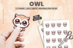 Owl|Printable Animal Sticker Product Image 1
