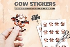 Cow|Printable Animal Sticker Product Image 1