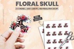 Floral Skull|Printable Animal Sticker Product Image 1