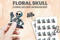 Floral Skull|Printable Animal Sticker Product Image 1