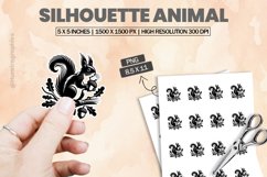 Silhouette Animal |Printable Animal Sticker Product Image 1