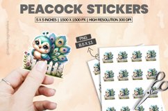Peacock|Printable Animal Sticker Product Image 1
