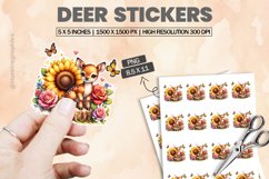 Deer|Printable Animal Sticker Product Image 1