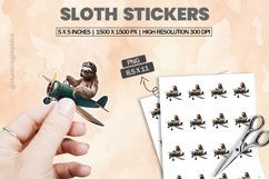 Sloth|Printable Animal Sticker Product Image 1