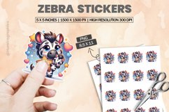 Zebra|Printable Animal Sticker Product Image 1