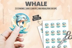 Whale|Printable Animal Sticker Product Image 1