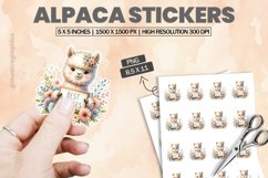 Alpaca|Printable Animal Sticker Product Image 1