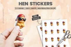 Hen|Printable Animal Sticker Product Image 1