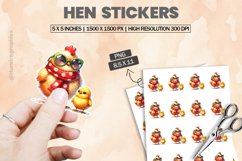 Hen|Printable Animal Sticker Product Image 1