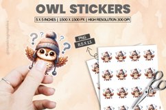 Owl|Printable Animal Sticker Product Image 1
