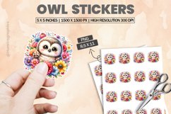 Owl|Printable Animal Sticker Product Image 1