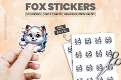 Fox|Printable Animal Sticker Product Image 1